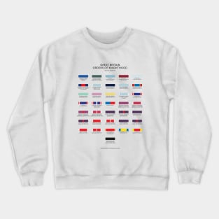 British Orders of Knighthood Military Medal Ribbons Crewneck Sweatshirt